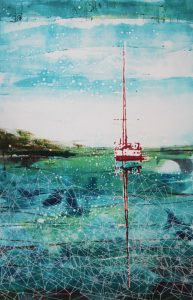 A Sea full of Stars mono print Julie Turner